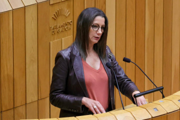 La viceportavoz parlamentaria del PSdeG, Lara Méndez, interviene el el Debate sobre el Estado de la Autonomía