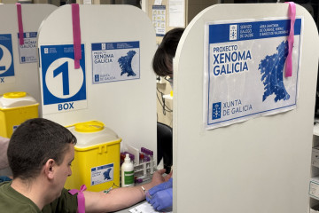 Toma de muestra en el proyecto 'Xenoma Galicia'.