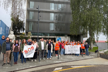 Imagen de la concentración de este lunes.