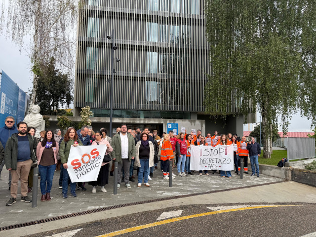 Imagen de la concentración de este lunes.