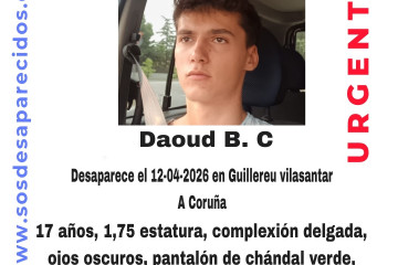 Buscan a un joven de 17 años desaparecido en A Coruña desde el domingo