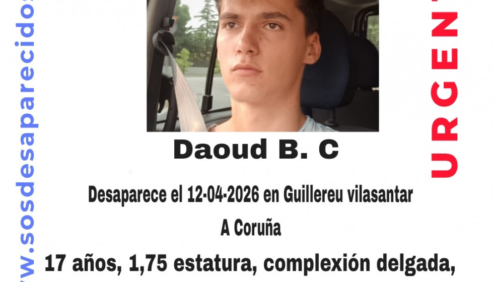 Buscan a un joven de 17 años desaparecido en A Coruña desde el domingo