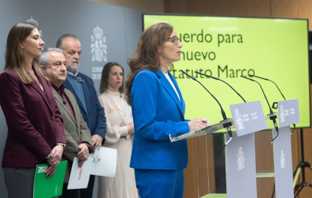 Archivo - La ministra de Sanidad, Mónica García, ofrece una rueda de prensa tras una reunión con organizaciones sindicales de los Servicios de Salud, en el Ministerio de Sanidad, a 26 de enero de 2026, Madrid,