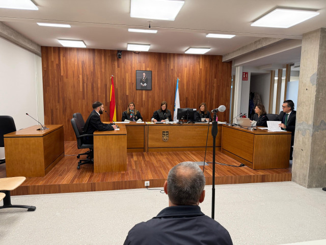 Imagen del acusado durante la vista de este martes.