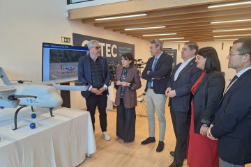 La conselleira de Economía, en las instalaciones de CATEC en Milladoiro (Ames)