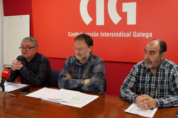 Rueda de prensa de la CIG sobre concesiones en el Tambre