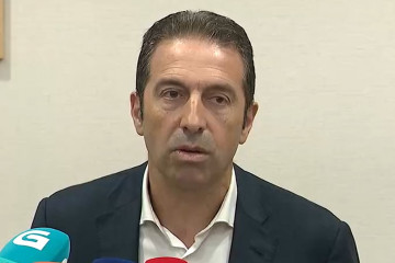 Luis Villares durante su comparecencia pública