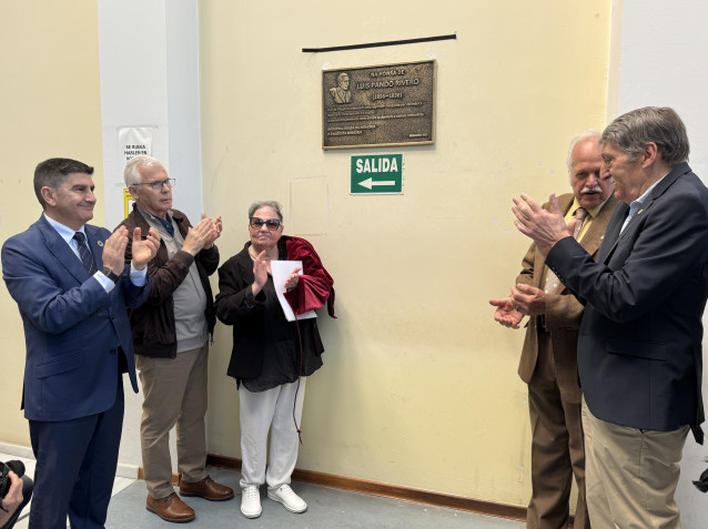 El delegado del Gobierno, Pedro Blanco, en el acto de homenaje al juez Luis Pando.