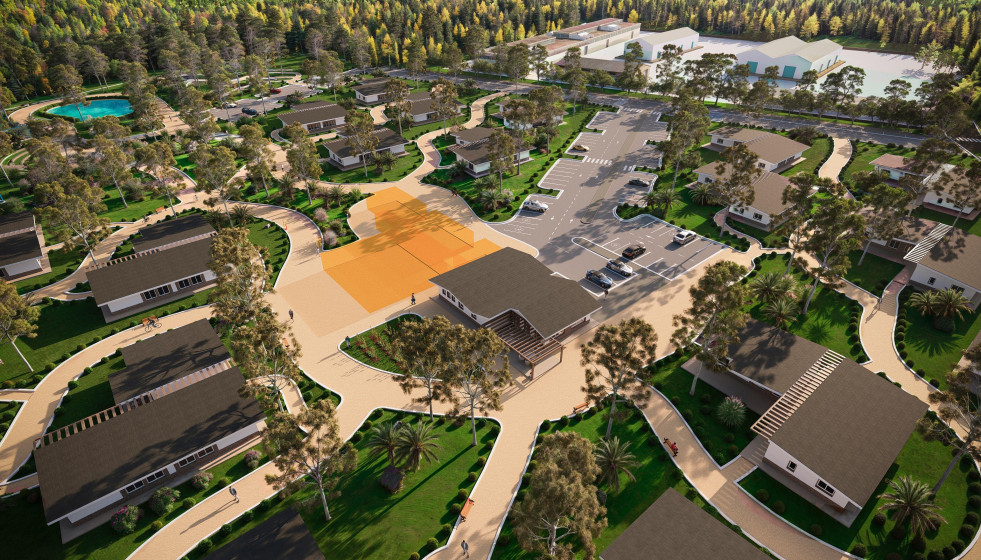 Infografía del Cohousing Lar do Regueiro