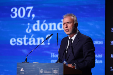 El ministro de Política Territorial y Memoria Democrática, Ángel Víctor Torres, durante el acto “307, ¿dónde están?”, un homenaje a las víctimas españolas desaparecidas durante la dictadu