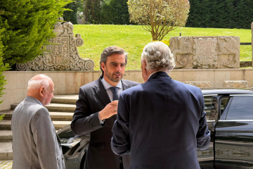 Diego Calvo a la llegada de la comida.