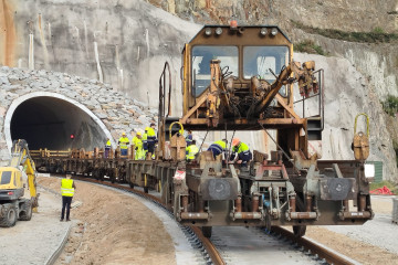 Obras por el tren al puerto exterior de A Coruña