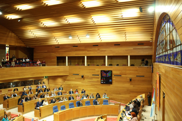 Pleno del Parlamento de Galicia.