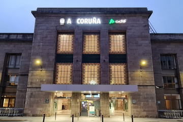 Archivo - Estación ferroviaria de A Coruña