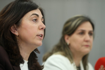 Elena Candia (PP), durante la rueda de prensa.