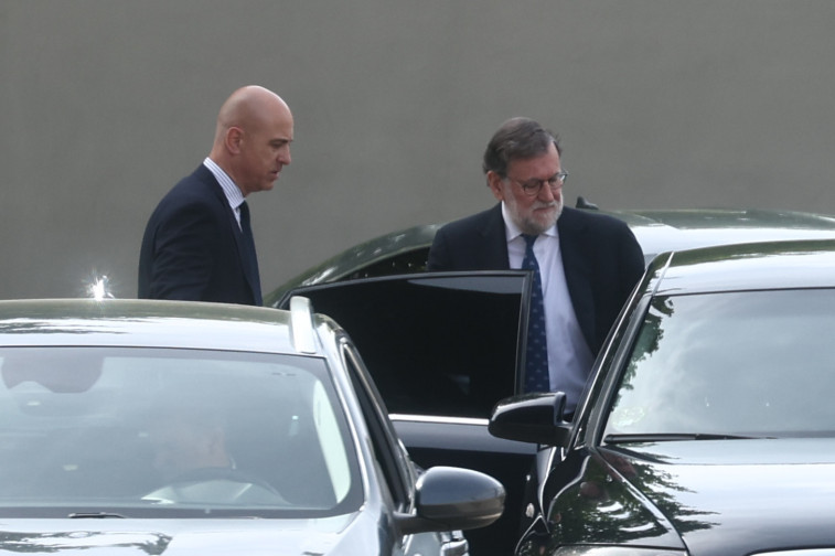 El expresidente del Gobierno, Mariano Rajoy, a su salida de la Audiencia Nacional, a 23 de abril de 2026, en San Fernando, Madrid (España). El caso Kitchen investiga la presunta operación del Minist
