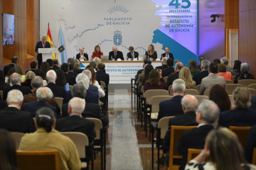 Acto de conmemoración del 45 aniversario del Estatuto de Autonomía de Galicia. Pazo do Hórreo.