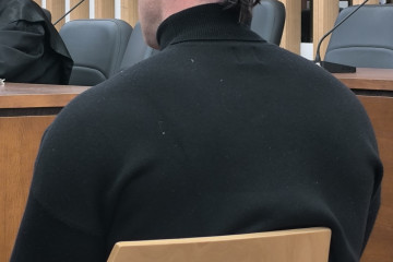 El armador Pablo G.F., acusado por el alijo de casi 3 toneladas de cocaína del buque Simione, en el juicio en la sección quinta de la Audiencia Provincial de Pontevedra.