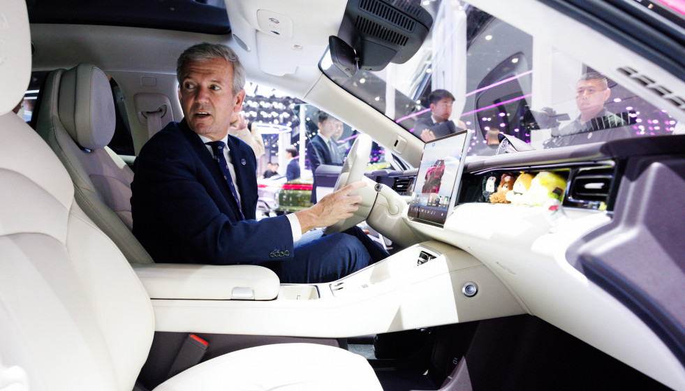 El presidente de la Xunta, Alfonso Rueda, este viernes.