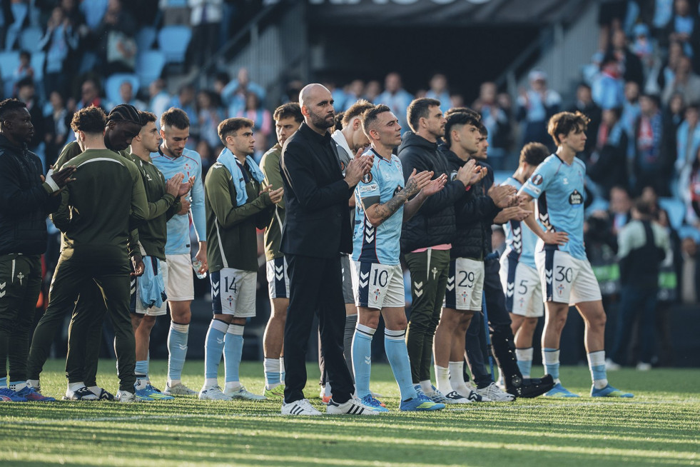 Celta jugadores grada