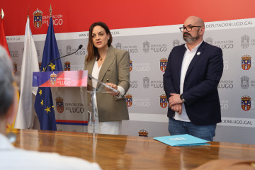 La presidenta de la Diputación de Lugo, Carmela López, y el vicepresidente, Efrén Castro