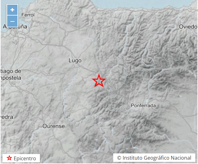 Varios terremotos sacuden Galicia esta madrugada, uno de ellos de magnitud 3.9