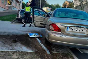 Imagen del vehículo tras el siniestro.