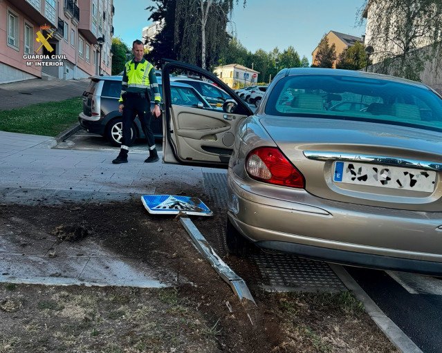 Imagen del vehículo tras el siniestro.