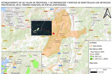 Proyecto de pirotecnia en Portas