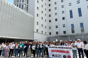 Imagen de la concentración de este martes.