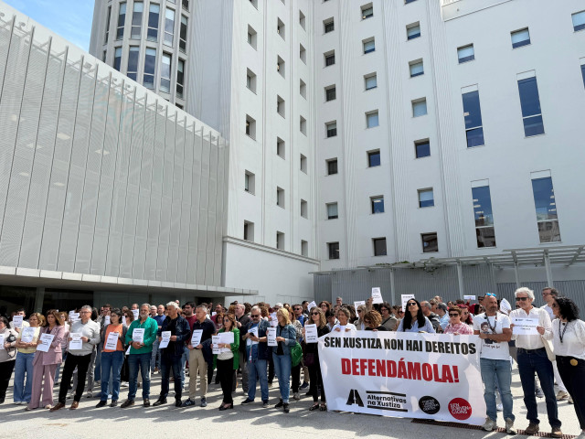 Imagen de la concentración de este martes.