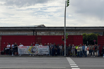 Imagen de la concentración de este martes en Vigo.
