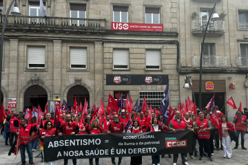 CCOO moviliza a cerca de 500 personas en Ourense para reclamar a Xunta y CEO mejoras en sanidad y siniestralidad laboral