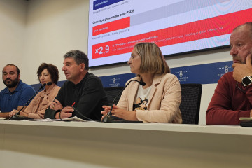 El Grupo Provincial Socialista de Ourense ofrece una rueda de prensa en el Pazo Provincial