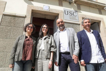 De esquerda a dereita, Ana Cabana, Rosa Crujeiras, Roberto Bande e Marcelo Maneiro