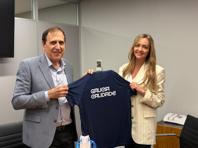 Imagen remitida por la Xunta del viaje de la conselleira de Politica Social, Fabiola García, a Buenos Aires