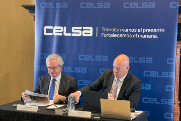 El presidente de Celsa, Rafael Villaseca, y el consejero delegado, Jordi Cazorla.