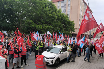 Protesta de personal del sector del metal en A Coruña