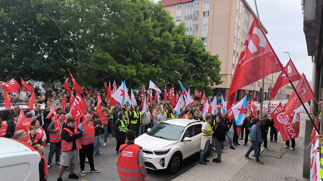 Protesta de personal del sector del metal en A Coruña