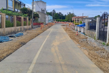 La Diputación de A Coruña acomete actuaciones de mejora en una vía de Bergondo