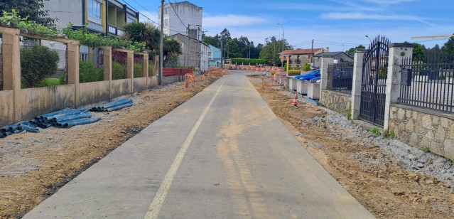 La Diputación de A Coruña acomete actuaciones de mejora en una vía de Bergondo
