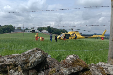 El helicóptero que participó en el operativo