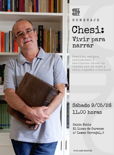 Liceo de Ourense acogerá este sábado 9 de mayo un homenaje al escritor José María Pérez, 'Chesi', fallecido a los 73 años el pasado diciembre