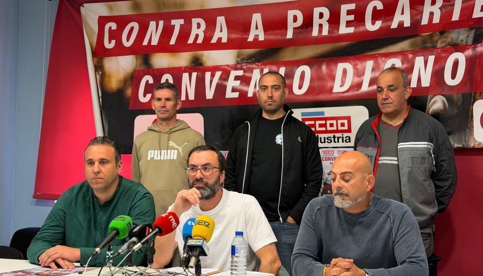 Imagen de la rueda de prensa de este martes.