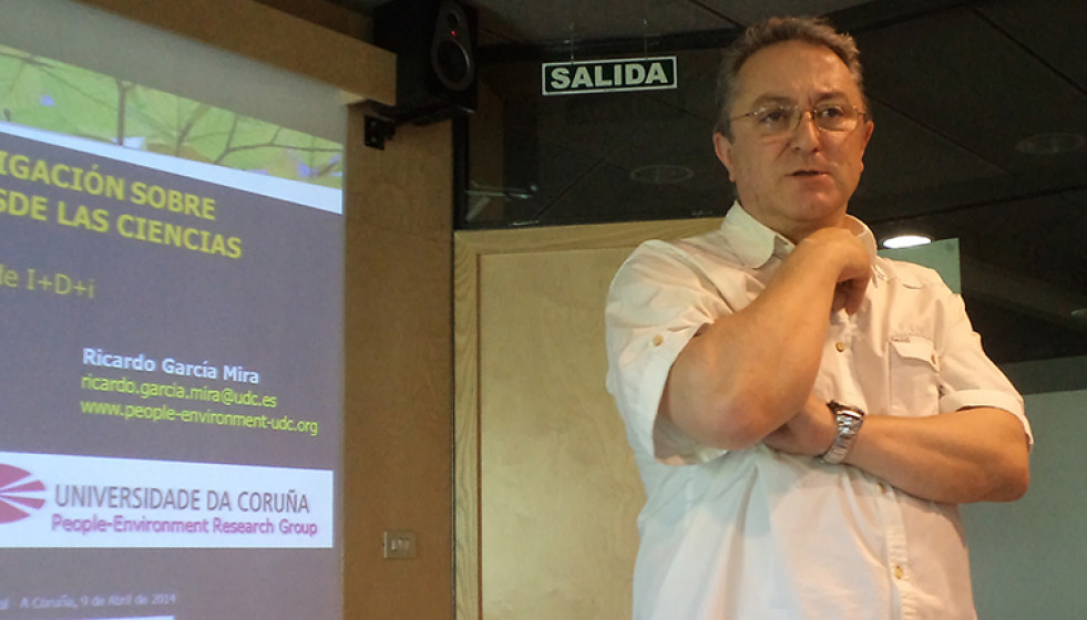 Ricardo García Mira en una imagen de la cátedra Inditex UDC