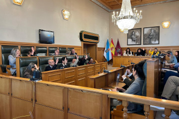 Votación para la desestimación de las alegaciones presentadas a los presupuestos municipales de Santiago, a 6 de mayo de 2026.