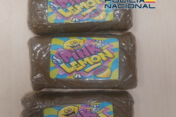 Paquetes de droga incautados en A Coruña.
