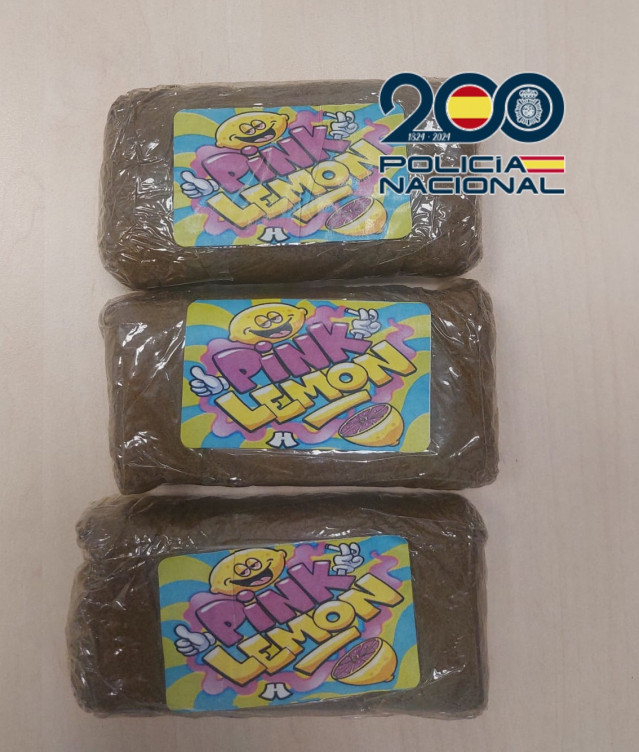 Paquetes de droga incautados en A Coruña.