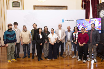 El Ayuntamiento de A Coruña presenta los actos con motivo del Día das Letras Galegas en una rueda de prensa con presencia de la alcaldesa, Inés Rey