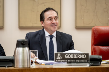Archivo - El ministro de Exteriores, Unión Europea y Cooperación, José Manuel Albares, comparece en la Comisión de Asuntos Exteriores, en el Congreso de los Diputados, a 4 de octubre de 2024, en M